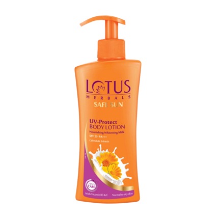shop online Lotus Herbals Safe Sun UV-Protect Body Lotion Nourishing Whitening Milk SPF 25 PA+++ shop online Lotus Herbals Safe Sun UV-Protect Body Lotion Nourishing Whitening Milk SPF 25 PA+++