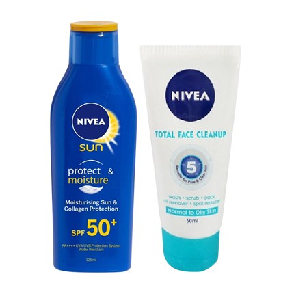 shop online Nivea Sun Lotion SPF 50 + Free Total Face Clean shop online Nivea Sun Lotion SPF 50 + Free Total Face Clean