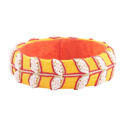 shop Pure Silk Hand-Embroidered Zardosi Bangle online shop Pure Silk Hand-Embroidered Zardosi Bangle online