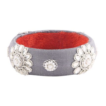 shop Pure Silk Hand Embroidered Zardosi Bangle online shop Pure Silk Hand Embroidered Zardosi Bangle online