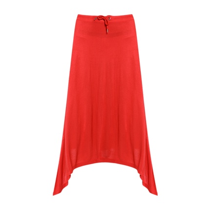shop AJIO Knitted Midi Skirt with Waterfall Hem online shop AJIO Knitted Midi Skirt with Waterfall Hem online