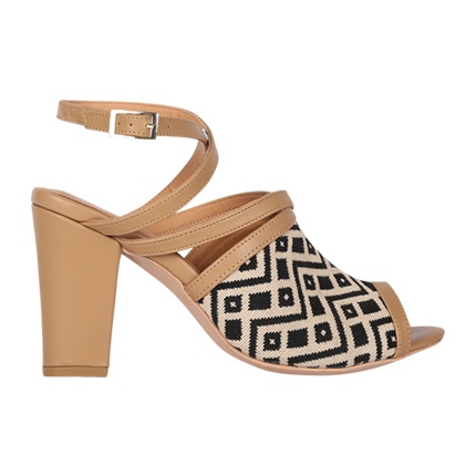 Style and compare AJIO Peep-Toe Chunky Heels with Criss-Cross Straps ...