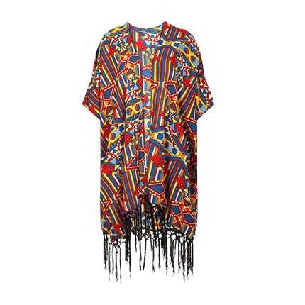 shop online Digital Print Shrug with Fringes shop online Digital Print Shrug with Fringes