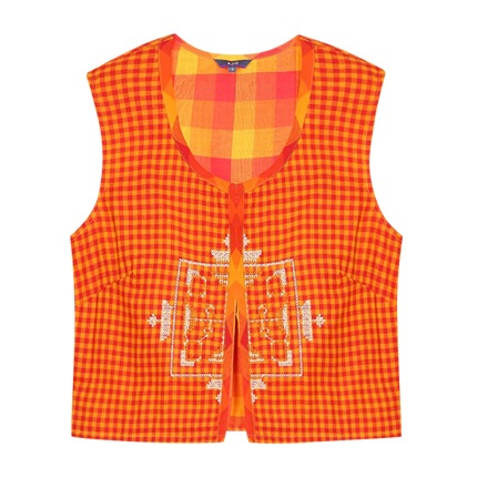 shop Checked Cotton Shrug online shop Checked Cotton Shrug online