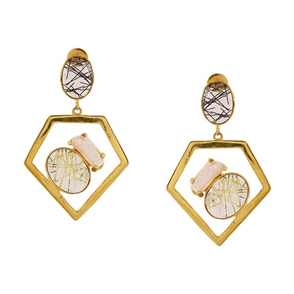 shop online Rutile & Hammered Pearl Drop-Earrings shop online Rutile & Hammered Pearl Drop-Earrings