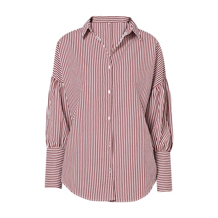 shop TALLY WEIJL Striped Shirt with Leg-O-Mutton Sleeves online shop TALLY WEIJL Striped Shirt with Leg-O-Mutton Sleeves online