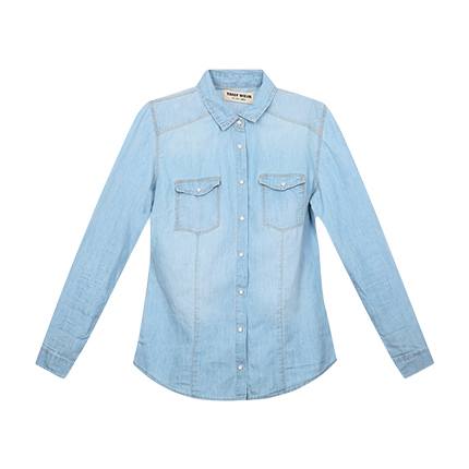 shop online Cotton Shirt with Roll-Up Tabs shop online Cotton Shirt with Roll-Up Tabs