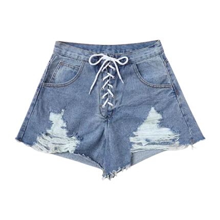 shop Lace Up Raw Hem Denim Shorts online shop Lace Up Raw Hem Denim Shorts online
