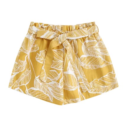 self tie waist shorts