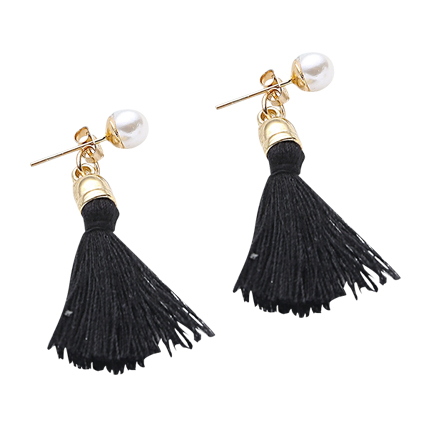 shop online Faux Pearl Tassel Drop Earrings shop online Faux Pearl Tassel Drop Earrings