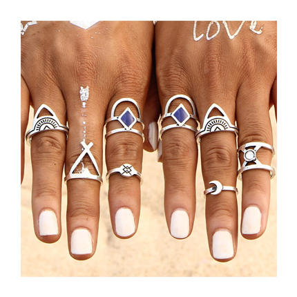 shop online Hollow Out Etched Ring Set shop online Hollow Out Etched Ring Set
