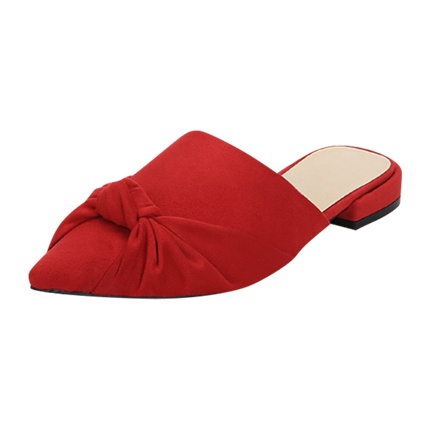shop Knot Detail Suede Flat Mules online shop Knot Detail Suede Flat Mules online