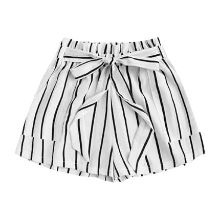 shop Frill Trim Tie Waist Striped Shorts online shop Frill Trim Tie Waist Striped Shorts online