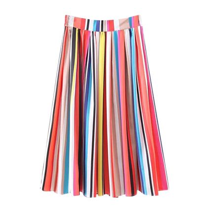 shop online Rainbow Stripe Pleated Skirt shop online Rainbow Stripe Pleated Skirt