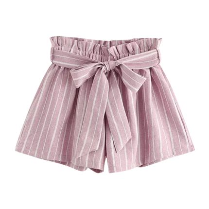 shop Self Tie Waist Striped Shorts online shop Self Tie Waist Striped Shorts online