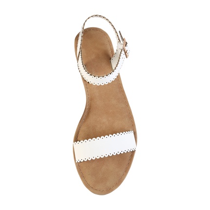 shop online Scalloped Trim Flat Sandals shop online Scalloped Trim Flat Sandals