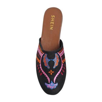 shop online Embroidery Round Toe Flats shop online Embroidery Round Toe Flats