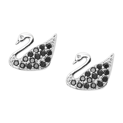 shop Rhinestone Swan Design Earrings online shop Rhinestone Swan Design Earrings online