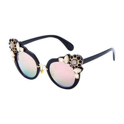 shop online Contrast Rhinestone Cat Eye Sunglasses shop online Contrast Rhinestone Cat Eye Sunglasses