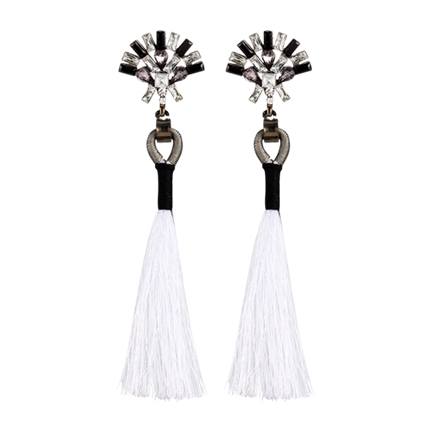 shop online Rhinestone Top Tassel Drop Earrings shop online Rhinestone Top Tassel Drop Earrings
