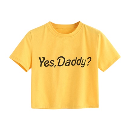 shop Letter Print Crop Tee online shop Letter Print Crop Tee online