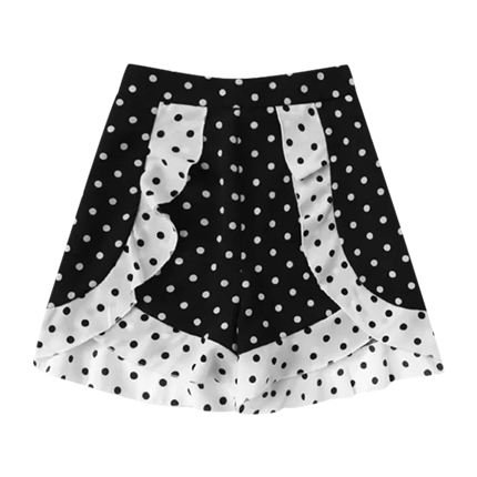 shop Polka Dot Ruffle Trim Shorts online shop Polka Dot Ruffle Trim Shorts online