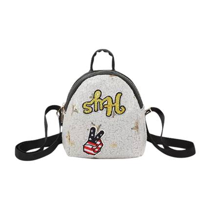 shop Embroidery Decor Sequin Backpack online shop Embroidery Decor Sequin Backpack online