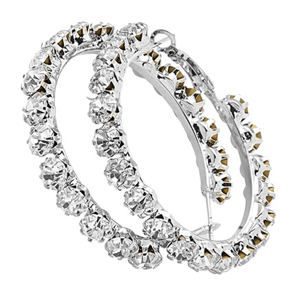 shop online Rhinestone Delicate Hoop Earrings shop online Rhinestone Delicate Hoop Earrings