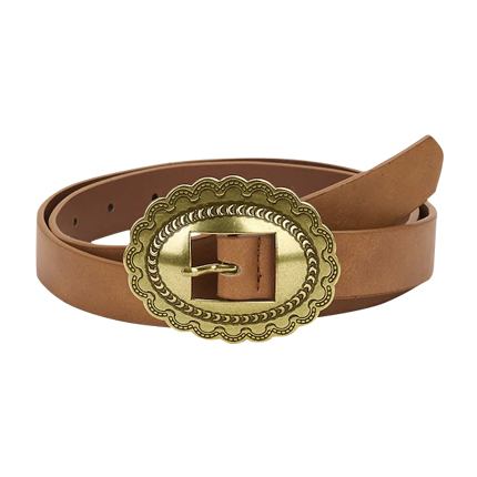 shop Scalloped Trim Buckle Belt online shop Scalloped Trim Buckle Belt online