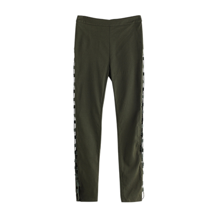shop online Lace Up Side Zip Back Skinny Pants shop online Lace Up Side Zip Back Skinny Pants