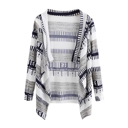 shop online Printed Random Draped Open-Front Coat shop online Printed Random Draped Open-Front Coat