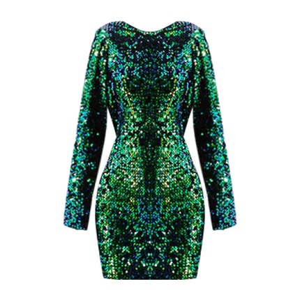 shein dress green