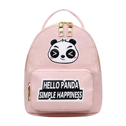 shop Slogan Detail Panda Print Backpack online shop Slogan Detail Panda Print Backpack online
