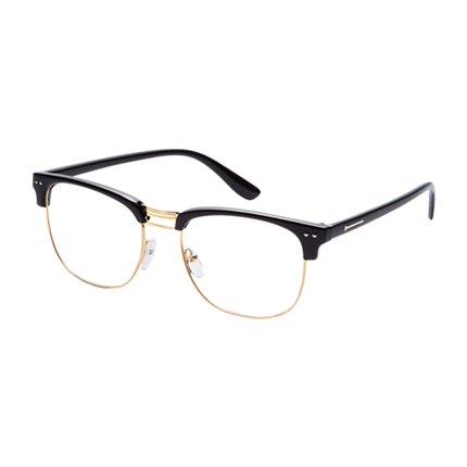 shop Black Open Frame Gold Trim Glasses online shop Black Open Frame Gold Trim Glasses online