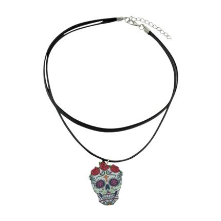 shop Colorful Fashion Skull Pendant Necklace online shop Colorful Fashion Skull Pendant Necklace online