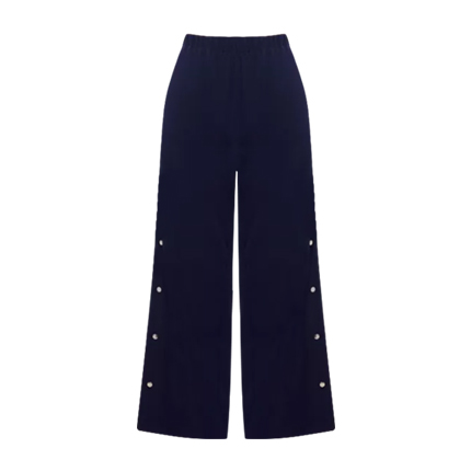 shop SHEIN Snap Button Contrast Panel Side Pants online shop SHEIN Snap Button Contrast Panel Side Pants online