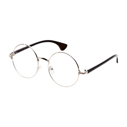 shop online Silver Frame Black Arm Clear Lens Glasses shop online Silver Frame Black Arm Clear Lens Glasses