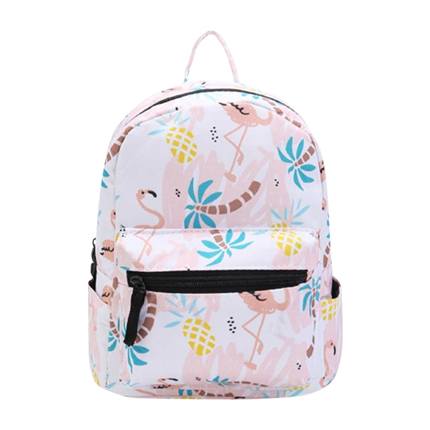 shop Flamingo Print Pocket Front Backpack online shop Flamingo Print Pocket Front Backpack online