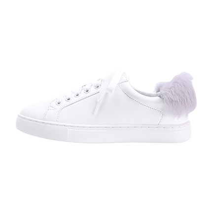 shop online Round Toe Lace Up Sneakers With Faux Fur shop online Round Toe Lace Up Sneakers With Faux Fur
