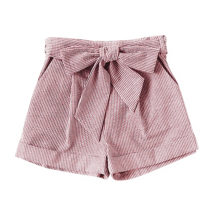 shop Self Belted Cuffed Striped Shorts online shop Self Belted Cuffed Striped Shorts online