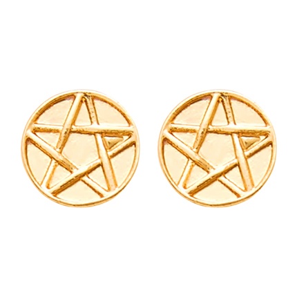 shop online Star Pattern Round Stud Earrings shop online Star Pattern Round Stud Earrings