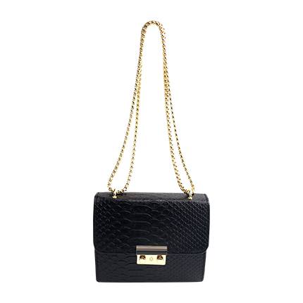 shop online Mini Black Crocodile Embossed PU Flap Chain Bag shop online Mini Black Crocodile Embossed PU Flap Chain Bag