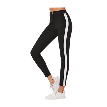 shop online Contrast Panel Side Skinny Ankle Jeans shop online Contrast Panel Side Skinny Ankle Jeans