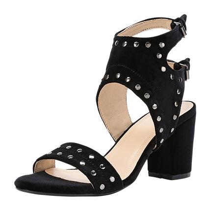 shop online Studded Detail Ankle Cuff Block Heeled Sandals shop online Studded Detail Ankle Cuff Block Heeled Sandals
