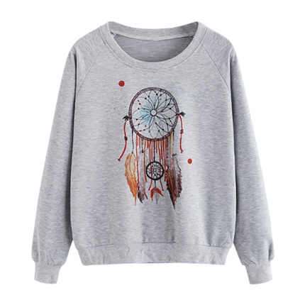 shop Graphic Print Raglan Sleeve Sweatshirt online shop Graphic Print Raglan Sleeve Sweatshirt online