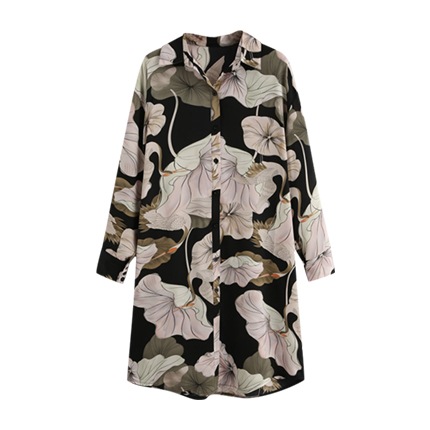 shop online Single Breasted Printed Shirt Dress shop online Single Breasted Printed Shirt Dress