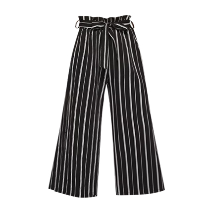 shop online Striped Belted Frill Pants shop online Striped Belted Frill Pants