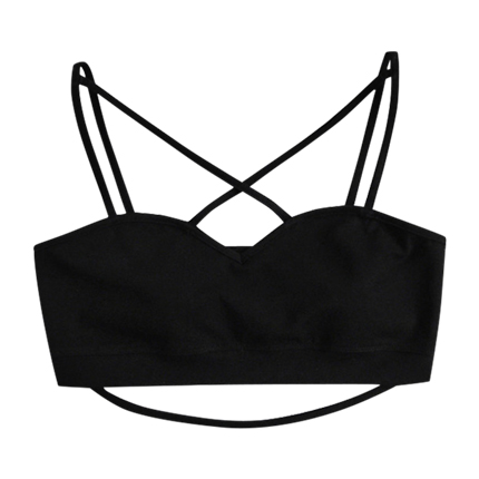 shop online SHEIN Crisscross Jersey Bralette shop online SHEIN Crisscross Jersey Bralette