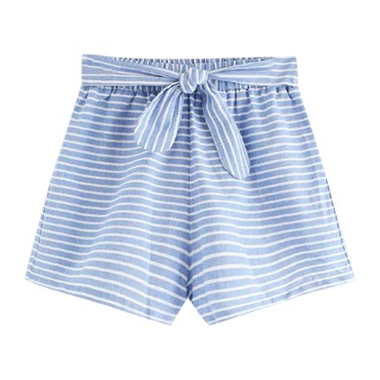 shop SHEIN Bow Tied Front Striped Shorts online shop SHEIN Bow Tied Front Striped Shorts online
