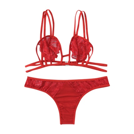 shop Double Straps Lace Insert Lingerie Set online shop Double Straps Lace Insert Lingerie Set online